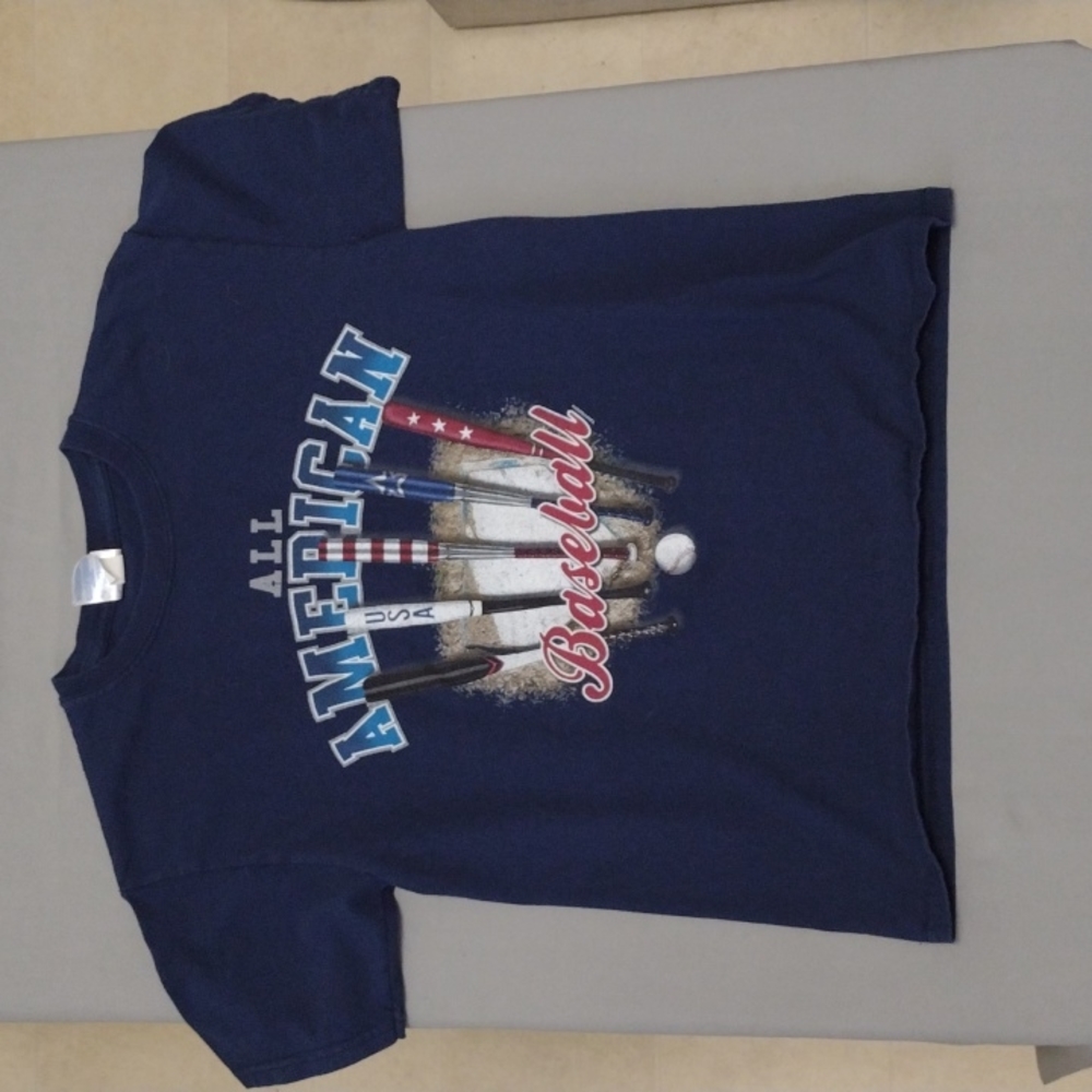 All American Baseball Shirt* Youth Large* Barely Worn*